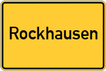 Place name sign Rockhausen