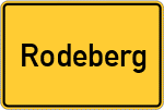 Place name sign Rodeberg