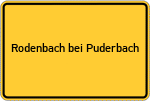 Place name sign Rodenbach bei Puderbach