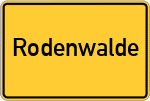 Place name sign Rodenwalde