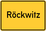 Place name sign Röckwitz