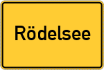 Place name sign Rödelsee