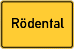 Place name sign Rödental