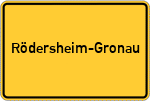 Place name sign Rödersheim-Gronau