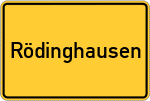 Place name sign Rödinghausen, Westfalen