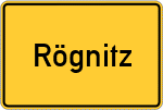 Place name sign Rögnitz