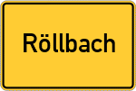 Place name sign Röllbach