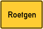 Place name sign Roetgen, Eifel