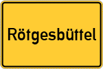 Place name sign Rötgesbüttel