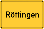 Place name sign Röttingen, Unterfranken