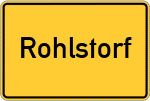 Place name sign Rohlstorf, Holstein