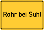 Place name sign Rohr bei Suhl
