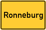 Place name sign Ronneburg, Thüringen