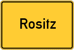 Place name sign Rositz
