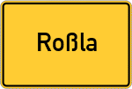 Place name sign Roßla