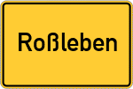 Place name sign Roßleben
