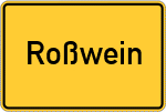 Place name sign Roßwein