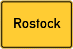 Place name sign Rostock
