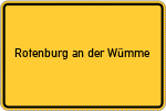 Place name sign Rotenburg an der Wümme
