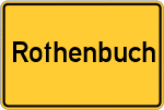 Place name sign Rothenbuch