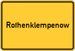 Place name sign Rothenklempenow