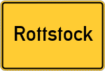 Place name sign Rottstock