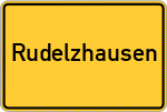 Place name sign Rudelzhausen