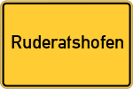 Place name sign Ruderatshofen
