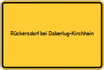 Place name sign Rückersdorf bei Doberlug-Kirchhain