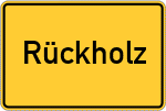 Place name sign Rückholz