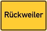 Place name sign Rückweiler