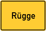 Place name sign Rügge