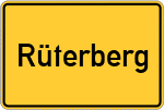 Place name sign Rüterberg