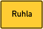 Place name sign Ruhla