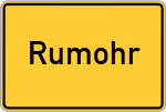 Place name sign Rumohr