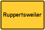 Place name sign Ruppertsweiler