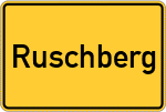 Place name sign Ruschberg
