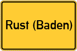 Place name sign Rust (Baden)
