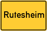 Place name sign Rutesheim