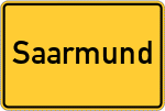 Place name sign Saarmund
