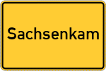 Place name sign Sachsenkam
