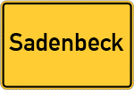 Place name sign Sadenbeck