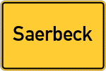 Place name sign Saerbeck