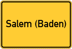 Place name sign Salem (Baden)