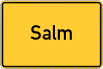 Place name sign Salm, Eifel