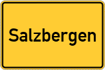 Place name sign Salzbergen