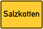 Place name sign Salzkotten
