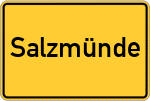 Place name sign Salzmünde