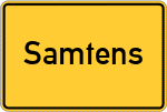 Place name sign Samtens