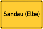Place name sign Sandau (Elbe)